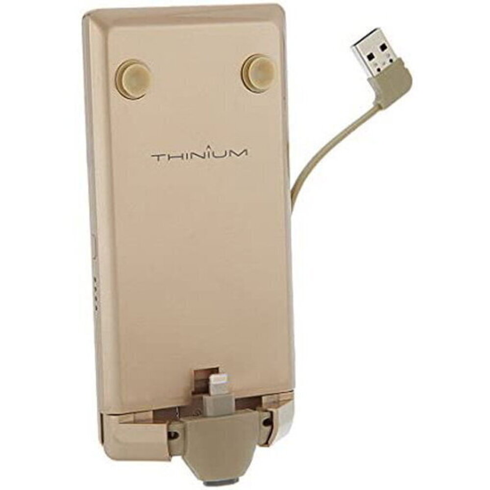Thinium Cordless Phone Charger 3000mAh Battery for iPhone Android Gold